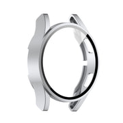 For Samsung Galaxy Watch FE 40mm PC + Tempered Glass Film Integrated Watch Protective Case(Silver)