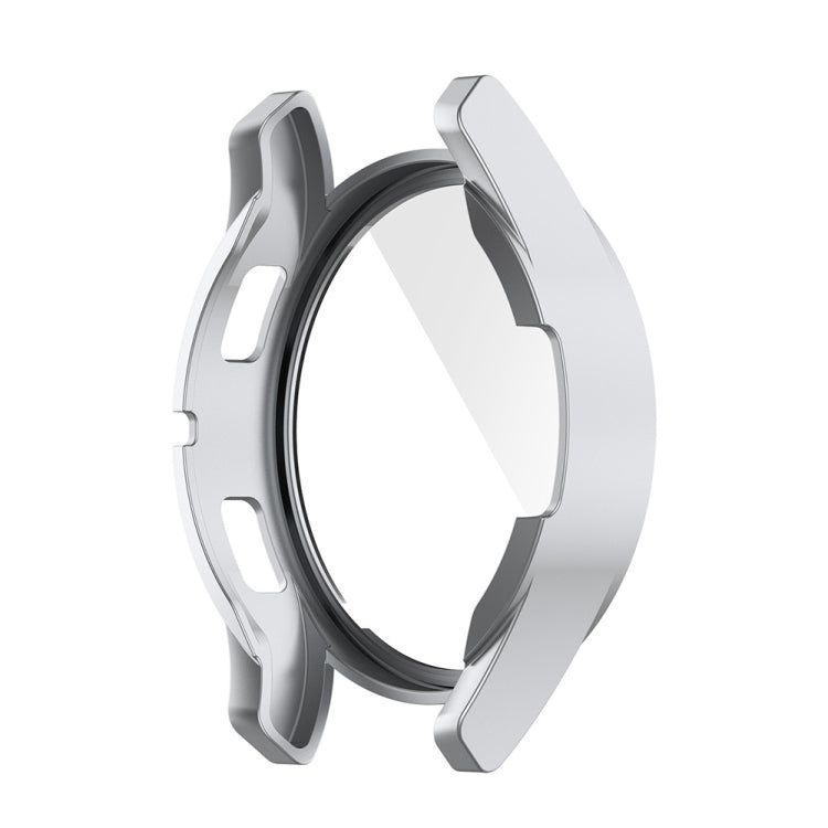 For Samsung Galaxy Watch FE 40mm PC + Tempered Glass Film Integrated Watch Protective Case(Silver)