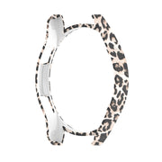 For Samsung Galaxy Watch FE 40mm Half Pack Hollow PC Watch Protective Case(Black Hair Leopard)