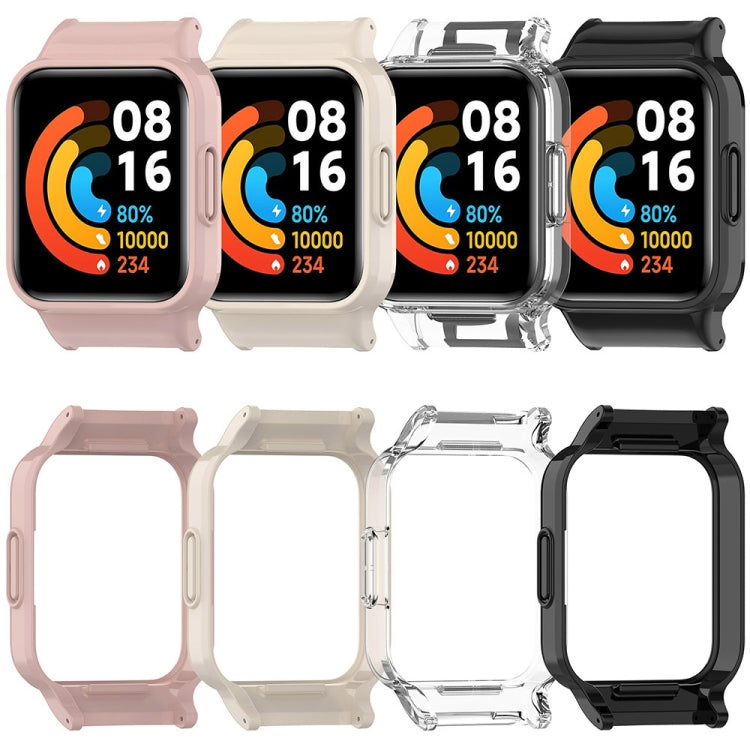 For Redmi Watch 2 Half Pack PC Watch Protective Case(Creamy White)