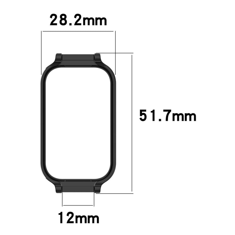 For Xiaomi Smart Band 8 Active Half Pack PC Watch Protective Case(Transparent White)