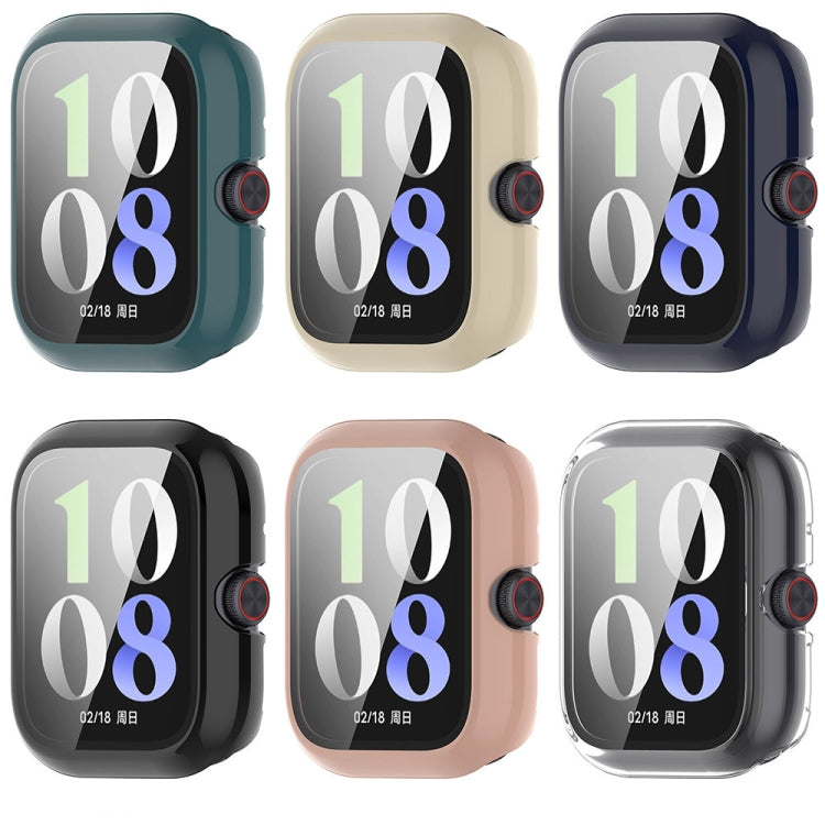 For vivo Watch GT PC + Tempered Glass Film Integrated Watch Protective Case(Black)