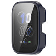 For Amazfit bip5 Unity PC + Tempered Glass Film Integrated Watch Protective Case(Ink Blue) - Watch Cases by PMC TechLife | Online Shopping South Africa | PMC TechLife | Buy Now Pay Later Mobicred