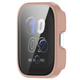 For Amazfit bip5 Unity PC + Tempered Glass Film Integrated Watch Protective Case(Sakura Pink) - Watch Cases by PMC TechLife | Online Shopping South Africa | PMC TechLife | Buy Now Pay Later Mobicred
