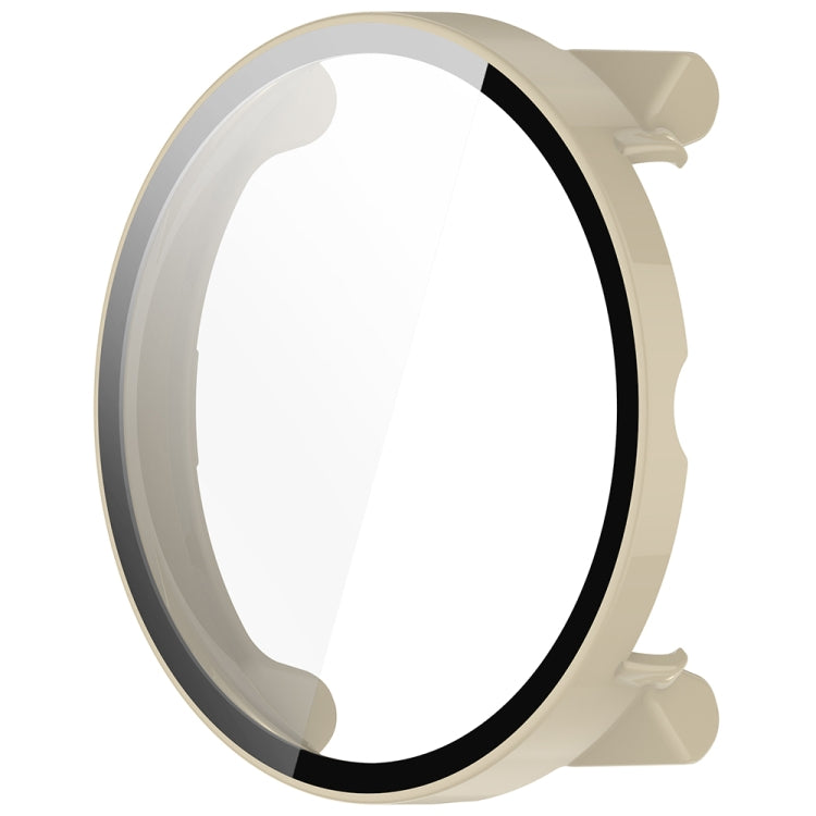 For Suunto Race PC + Tempered Glass Film Integrated Watch Protective Case(Ivory White)