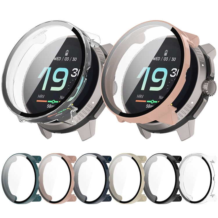For Suunto Race PC + Tempered Glass Film Integrated Watch Protective Case(Deep Blue)