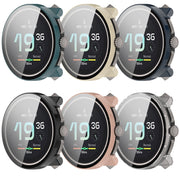 For Suunto Race PC + Tempered Glass Film Integrated Watch Protective Case(Deep Blue)