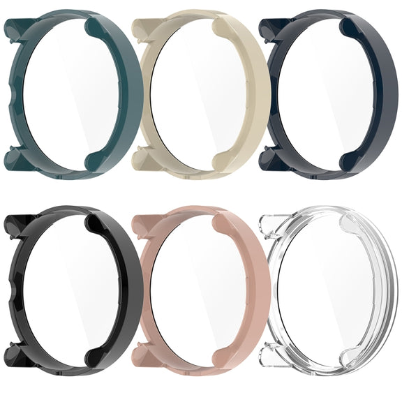 For Suunto Race PC + Tempered Glass Film Integrated Watch Protective Case(Black)