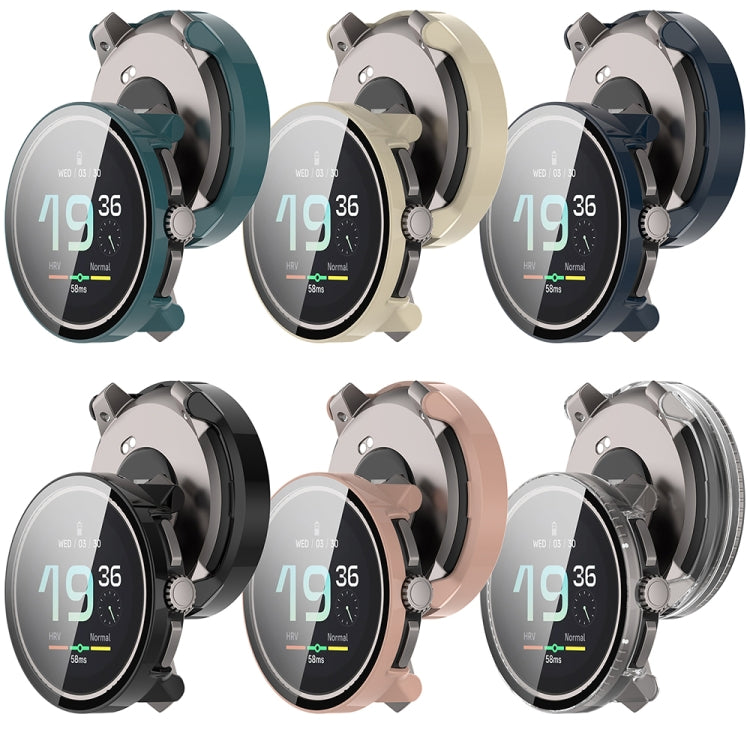 For Suunto Race PC + Tempered Glass Film Integrated Watch Protective Case(Black)