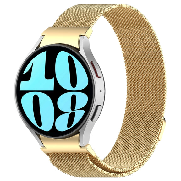 For Samsung Galaxy Watch FE 40mm Milan Magnetic Quick Release Stainless Steel Watch Band(Gold)