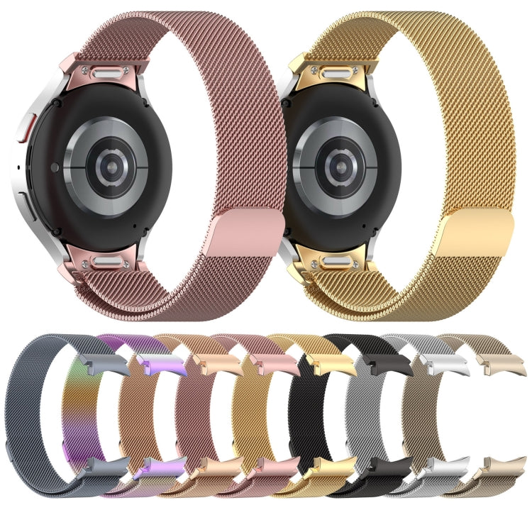 For Samsung Galaxy Watch FE 40mm Milan Magnetic Quick Release Stainless Steel Watch Band(Gold)