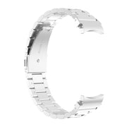 For Samsung Galaxy Watch FE 40mm Three Bead Stainless Steel Metal Watch Strap(Silver)