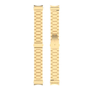 For Samsung Galaxy Watch FE 40mm Three Bead Stainless Steel Metal Watch Strap(Gold)