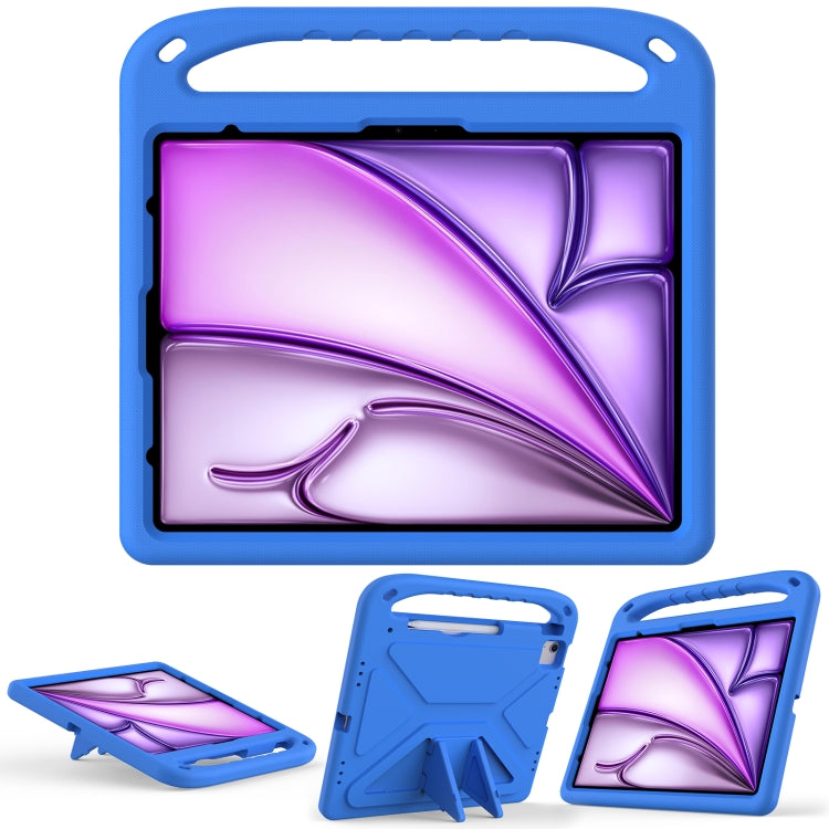 For iPad Pro 13 2024 Handle EVA Shockproof Tablet Case with Holder(Blue)