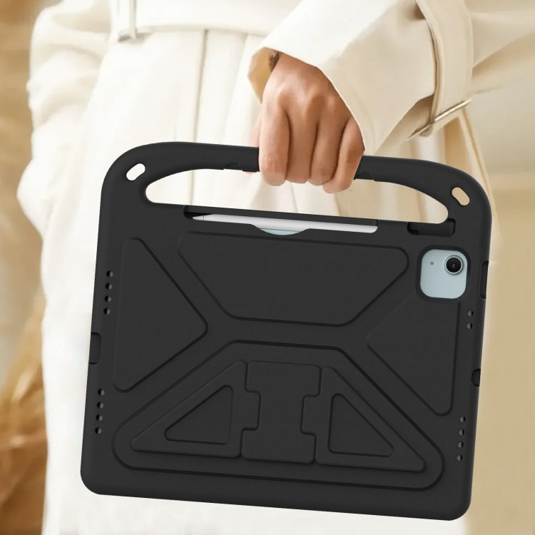 For iPad Air 11 / Pro 11 2024 Handle EVA Shockproof Tablet Case with Holder(Black)
