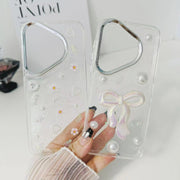 For Huawei Pura 70 Pro 3D Bow Pearl Love Flower TPU Phone Case(Pearl Bow)