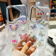 For Huawei Pura 70 3D Colorful Crystal Butterfly TPU Phone Case(Butterfly Pearl)