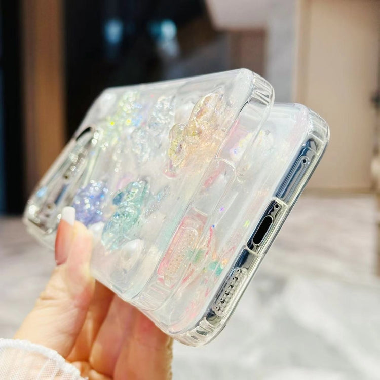 For Huawei Pura 70 3D Colorful Crystal Butterfly TPU Phone Case(Butterfly Pearl)