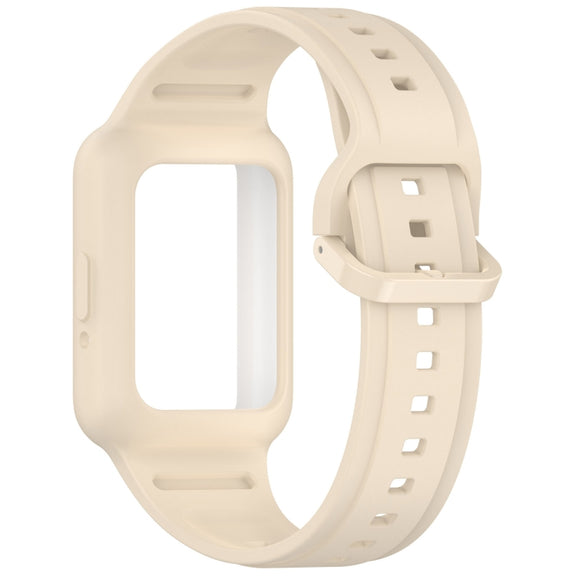 For Samsung Galaxy Fit3 Two Color Frame Integrated Silicone Watch Band(Dream White)