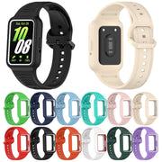 For Samsung Galaxy Fit3 Two Color Frame Integrated Silicone Watch Band(Fluorescent Green)