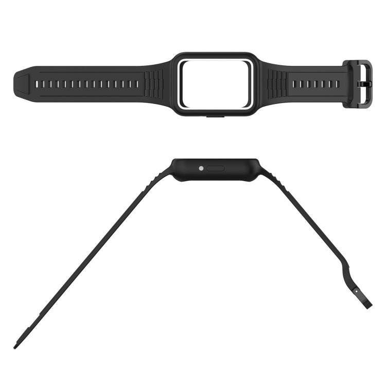 For Samsung Galaxy Fit3 Two Color Frame Integrated Silicone Watch Band(Dream White)