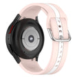 For Samsung Galaxy Watch FE 40mm Two Color Stripe Silicone Watch Band(Pink white) - free shipping - PMc TechLife - Order now!