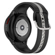For Samsung Galaxy Watch FE 40mm Two Color Stripe Silicone Watch Band(Black Gray) - free shipping - PMc TechLife - Order now!