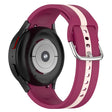 For Samsung Galaxy Watch FE 40mm Two Color Stripe Silicone Watch Band(Wine Red Pink) - free shipping - PMc TechLife - Order now!