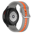 For Samsung Galaxy Watch 7 40 / 44mm Two Color Stripe Silicone Watch Band(Gray Orange) - free shipping - PMc TechLife - Order now!