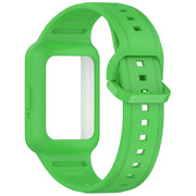 For  Huawei Band 9 Two Color Frame Integrated Silicone Watch Band(Fluorescent Green)