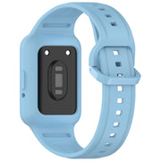 For  Huawei Band 9 Two Color Frame Integrated Silicone Watch Band(Sky Blue)