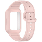 For  Huawei Band 9 Two Color Frame Integrated Silicone Watch Band(Light Pink)
