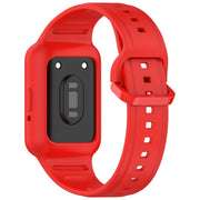 For  Huawei Band 9 Two Color Frame Integrated Silicone Watch Band(Red)