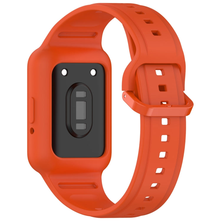 For  Huawei Band 9 Two Color Frame Integrated Silicone Watch Band(Orange)