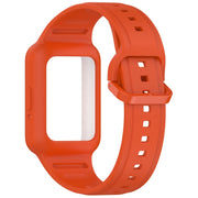 For  Huawei Band 9 Two Color Frame Integrated Silicone Watch Band(Orange)