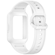 For  Huawei Band 9 Two Color Frame Integrated Silicone Watch Band(White)