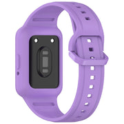 For  Huawei Band 9 Two Color Frame Integrated Silicone Watch Band(Purple)