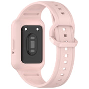 For  Huawei Band 8 Two Color Frame Integrated Silicone Watch Band(Light Pink)