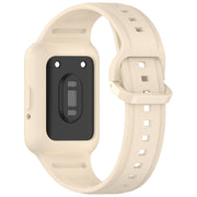 For  Huawei Band 8 Two Color Frame Integrated Silicone Watch Band(Dream White)