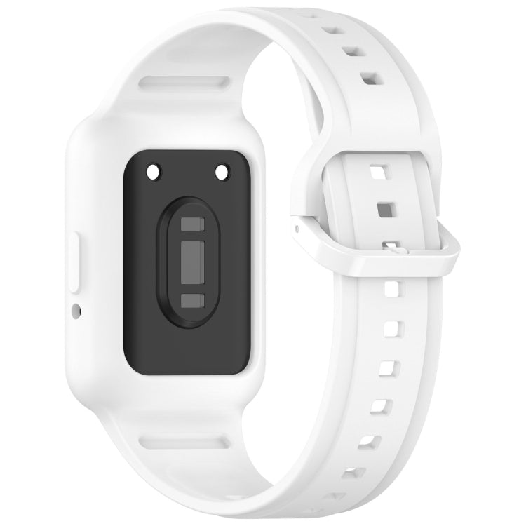 For  Huawei Band 8 Two Color Frame Integrated Silicone Watch Band(White)