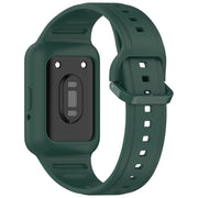For  Huawei Band 8 Two Color Frame Integrated Silicone Watch Band(Dark Green)