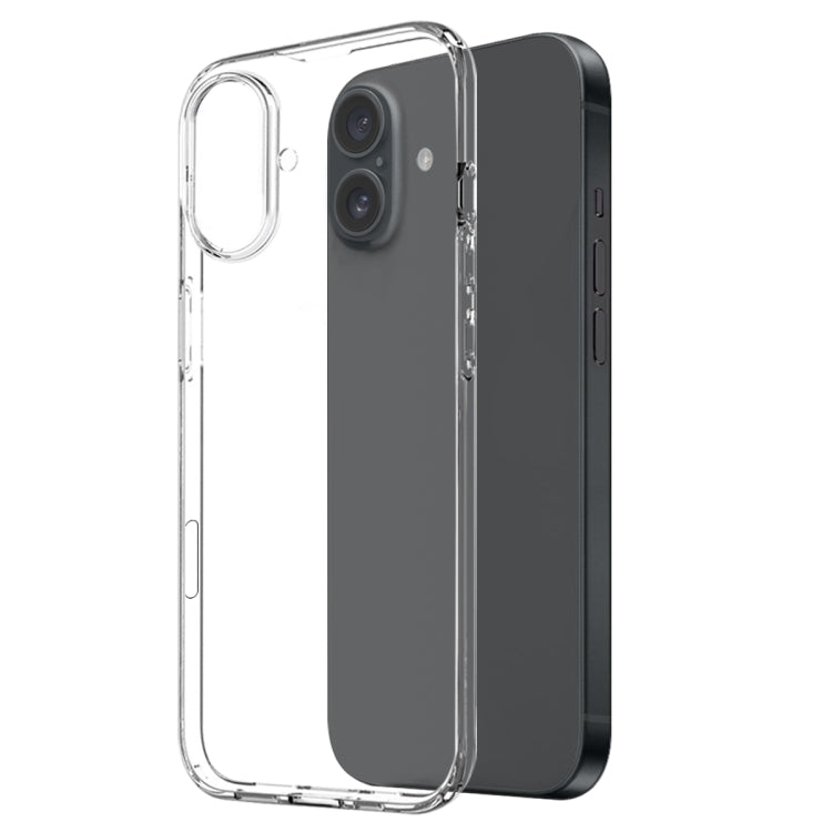 For iPhone 16 Plus NORTHJO 2 in 1 TPU Phone Case Screen Protector Tempered Glass Film(Clear)