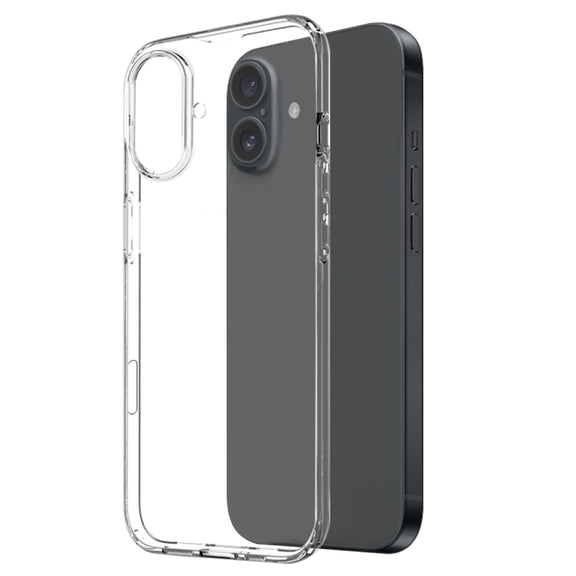 For iPhone 16 NORTHJO 2 in 1 TPU Phone Case Screen Protector Tempered Glass Film(Clear)