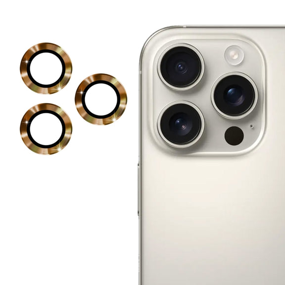 For iPhone 16 Pro / 16 Pro Max ENKAY 9H Rear Lens Aluminium Alloy Tempered Glass Film(Brown)