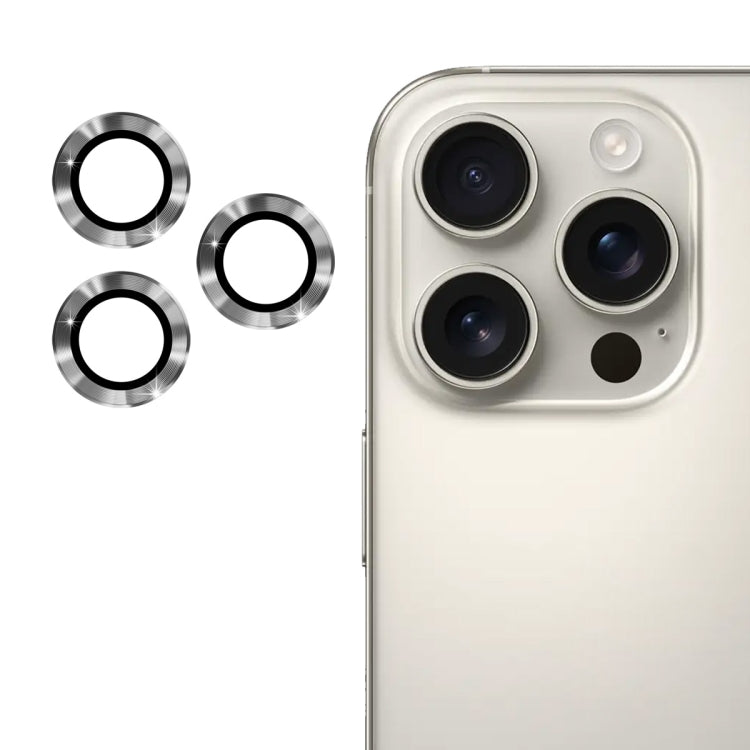 For iPhone 16 Pro / 16 Pro Max ENKAY 9H Rear Lens Aluminium Alloy Tempered Glass Film(Grey)