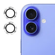 For iPhone 16 / 16 Plus ENKAY 9H Rear Lens Aluminium Alloy Tempered Glass Film(Silver) - iPhone 16 Plus Tempered Glass by ENKAY | Online Shopping South Africa | PMC TechLife | Buy Now Pay Later Mobicred