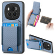 For Honor Magic6 Pro Carbon Fiber Vertical Flip Wallet Stand Phone Case(Blue) - Honor Cases by PMC Jewellery | Online Shopping South Africa | PMC Jewellery | Buy Now Pay Later Mobicred