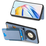 For Honor Magic6 Pro Carbon Fiber Vertical Flip Wallet Stand Phone Case(Blue)