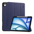 For iPad Air 13 2024 ENKAY Tri-fold Custer Texture TPU Leather Smart Tablet Case with Pen Slot(Dark Blue) - free shipping - PMC TechLife - Order now!