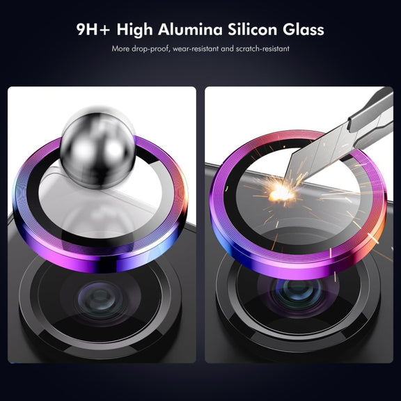 For iPhone 16 Pro / 16 Pro Max ENKAY Hat-Prince AR 9H Rear Lens Aluminium Alloy Tempered Glass Film(Grey)